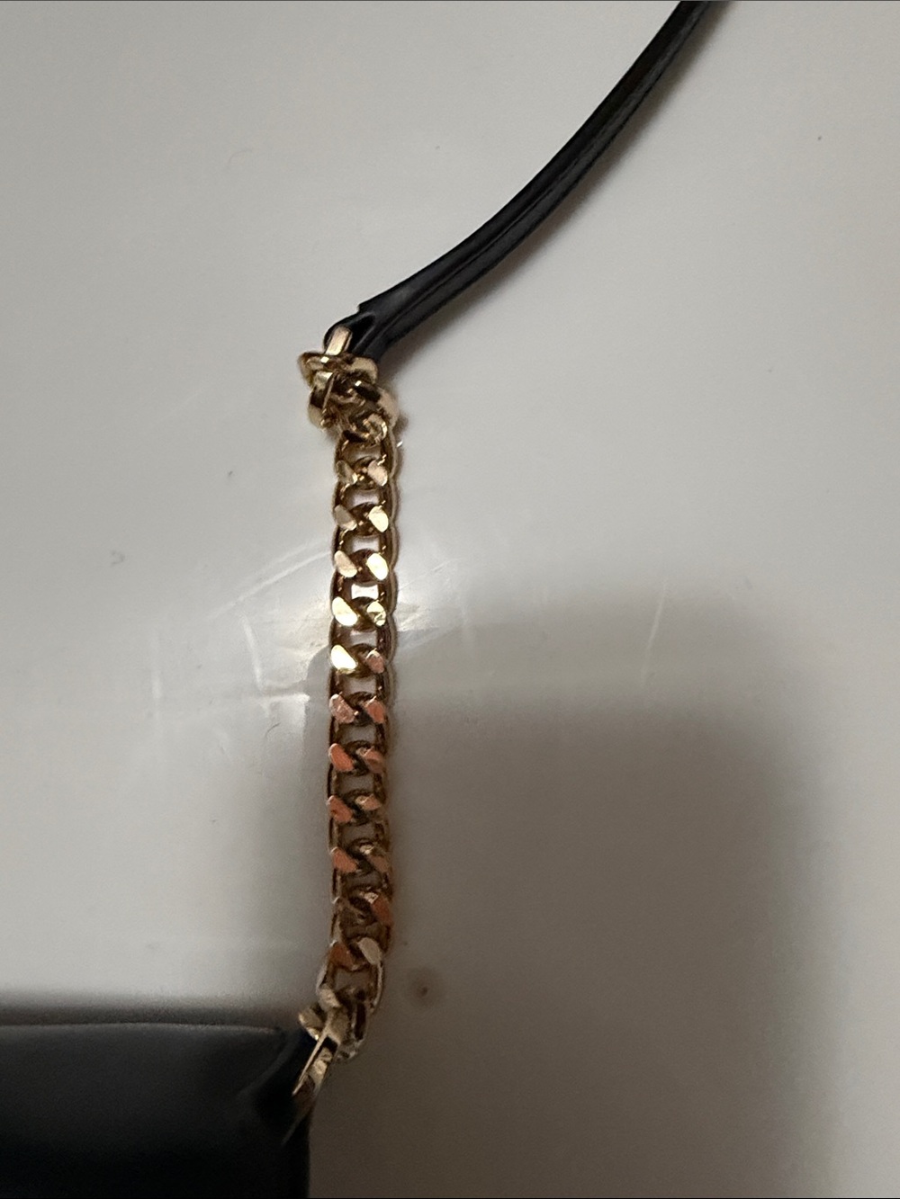 Michael Kors Black Leather Scallop-Flap Crossbody with Gold Hardware - Picture 4 of 15